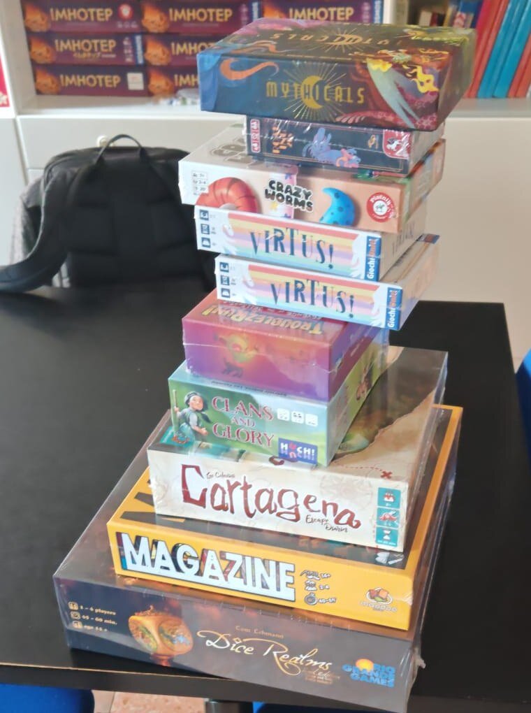 La pila dei giochi studiogiochi in palio agli Italian Masters 2026, da Mythicals in cima a Dice Realms alla base
